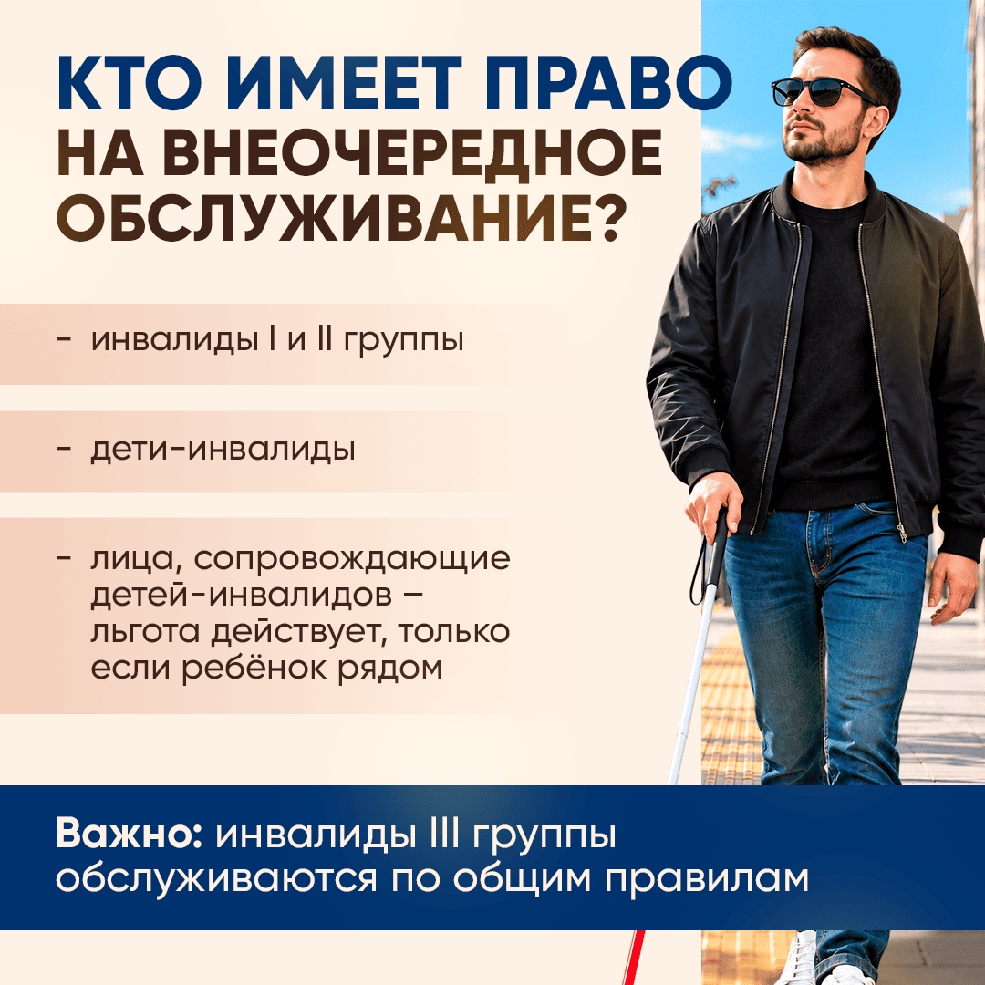 Югорчане с инвалидностью могут получать услуги вне очереди Это право закреплено Указом Президента России